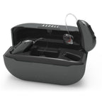 Rechargeable Clear Sound BTE Hearing Aids, Light and Invisible Design Hearing Amplifiers with 16-Channel Digital Chips Noise Cancellation and Volume Control-Black