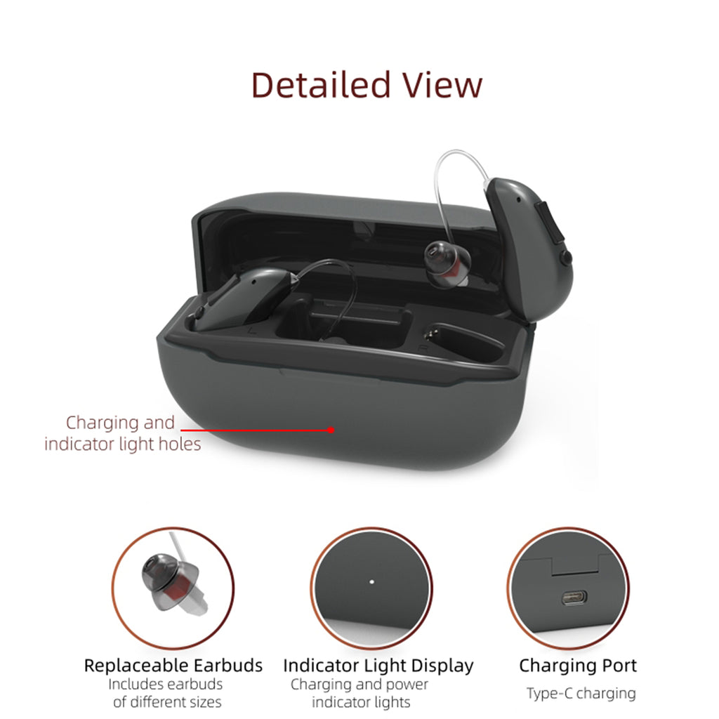 KSCOGLL XY2504 Portable Rechargeable Bluetooth Hearing Aid