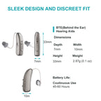 KSOGLL R03L1 Smart Adjustable Bluetooth BTE RIC Hearing Aid