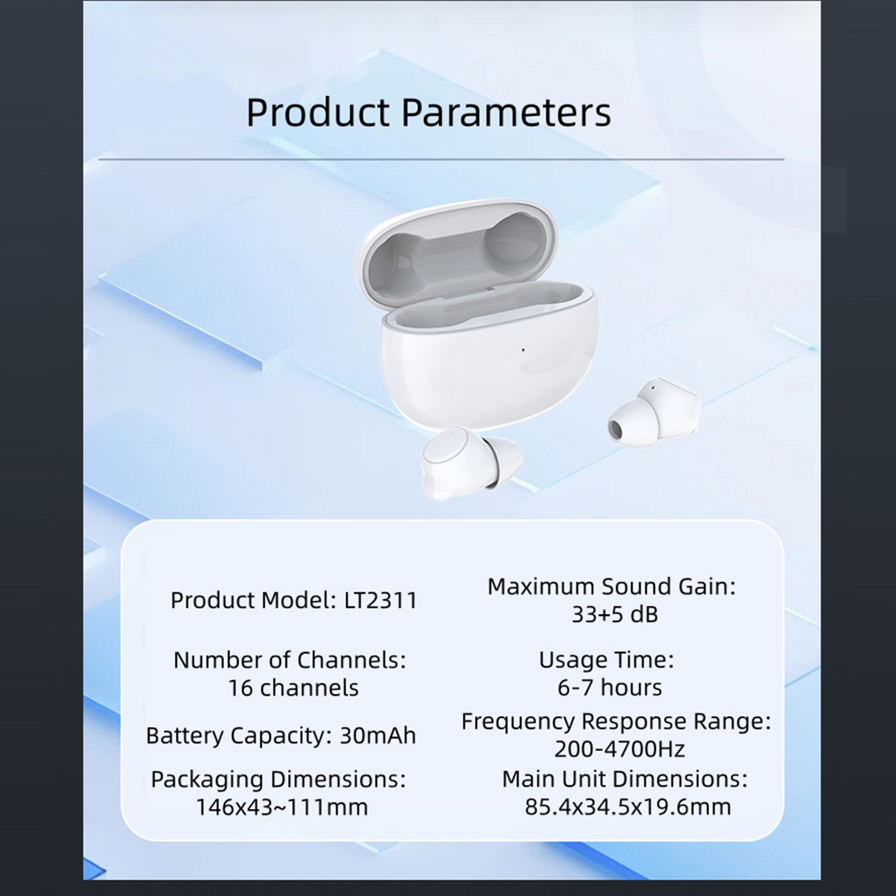 KSOGLL LT2311 16 Channel Mini Digital Invisible ITE Hearing Aid