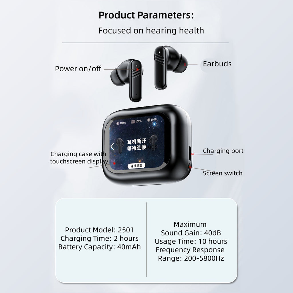 KSOGLL XY2501 Rechargeable Digital Portable ITE Hearing Aid