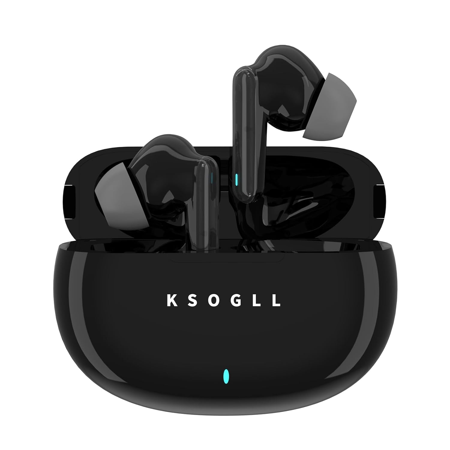 Audífonos de sonido claro para personas mayores, amplificadores auditivos de diseño ligero e invisible con cancelación de ruido e indicador, color negro