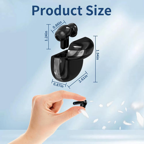 Audífonos de sonido claro para personas mayores, amplificadores auditivos de diseño ligero e invisible con cancelación de ruido e indicador, color negro