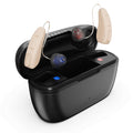 Rechargeable Hearing Aids for Seniors–Clear Sound Hearing Amplifiers with Noise Cancellation and Volume Control, 2H Fast Charging,3 Kinds of Modes for All Situations（Beige）