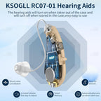 Rechargeable Hearing Aids for Seniors–Clear Sound Hearing Amplifiers with Noise Cancellation and Volume Control, 2H Fast Charging,3 Kinds of Modes for All Situations（Beige）