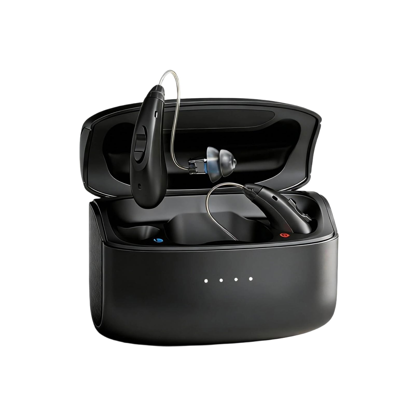 Clear Sound Hearing Aids for Seniors Rechargeable with Noise Cancelling, Hearing Amplifier with 9 Levels of Volume Adjustment, Easy to Use (Black)