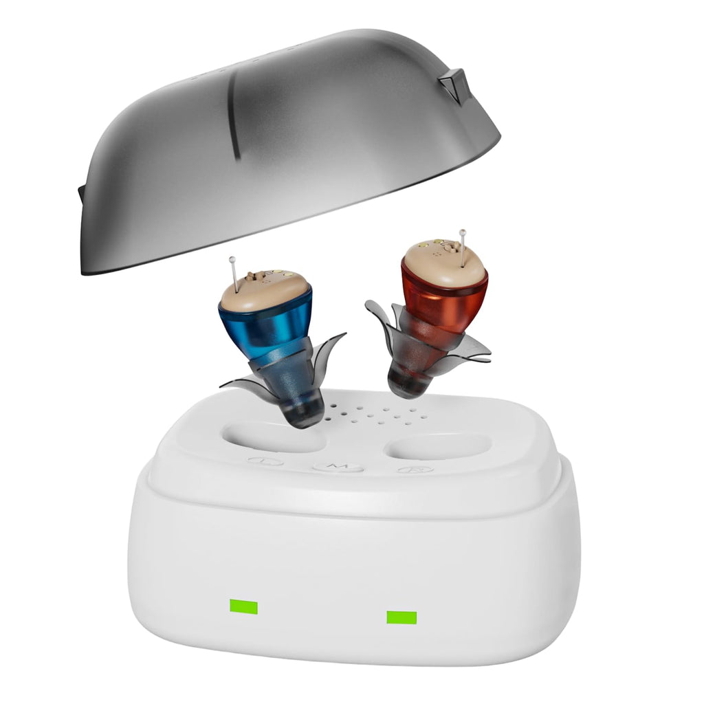 Amplificadores auditivos recargables para personas mayores, audífonos de sonido claro con reducción de ruido y ultra espera las 24 horas