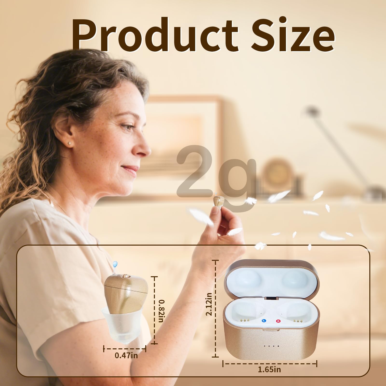 Audífonos de sonido transparente, amplificador auditivo recargable con DSP y 6 canales, cancelación de ruido, tiempo de reproducción 24 horas, estuche de carga portátil para personas mayores