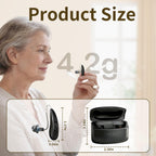 Clear Sound Hearing Aids for Seniors Rechargeable with Noise Cancelling, Hearing Amplifier with 9 Levels of Volume Adjustment, Easy to Use (Black)