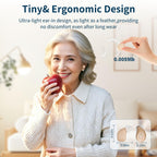 Rechargeable Hearing Amplifiers, Clear Sound 16-Channel Hearing Aids with Noise Cancellation and 7-level Volume Adjustment-White