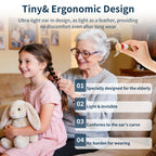 Hearing Aids for Seniors, Clear Sound Hearing Amplifiers for Seniors with Hearing Loss,Intelligent Noise Reduction, Standby 70h,Easy to Use, Comfortable Wearing（White+Red and Blue）