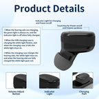 Rechargeable Hearing Amplifiers for Hearing Loss, 4 Levels of Volume Adjustment, Hearing Aids for Seniors with Clear Sound-Black