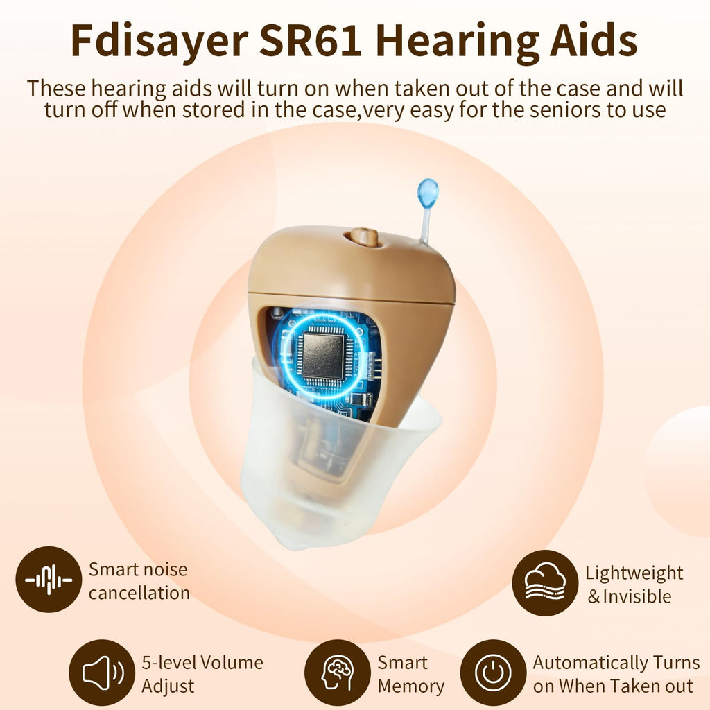 Audífonos de sonido transparente, amplificador auditivo recargable con DSP y 6 canales, cancelación de ruido, tiempo de reproducción 24 horas, estuche de carga portátil para personas mayores