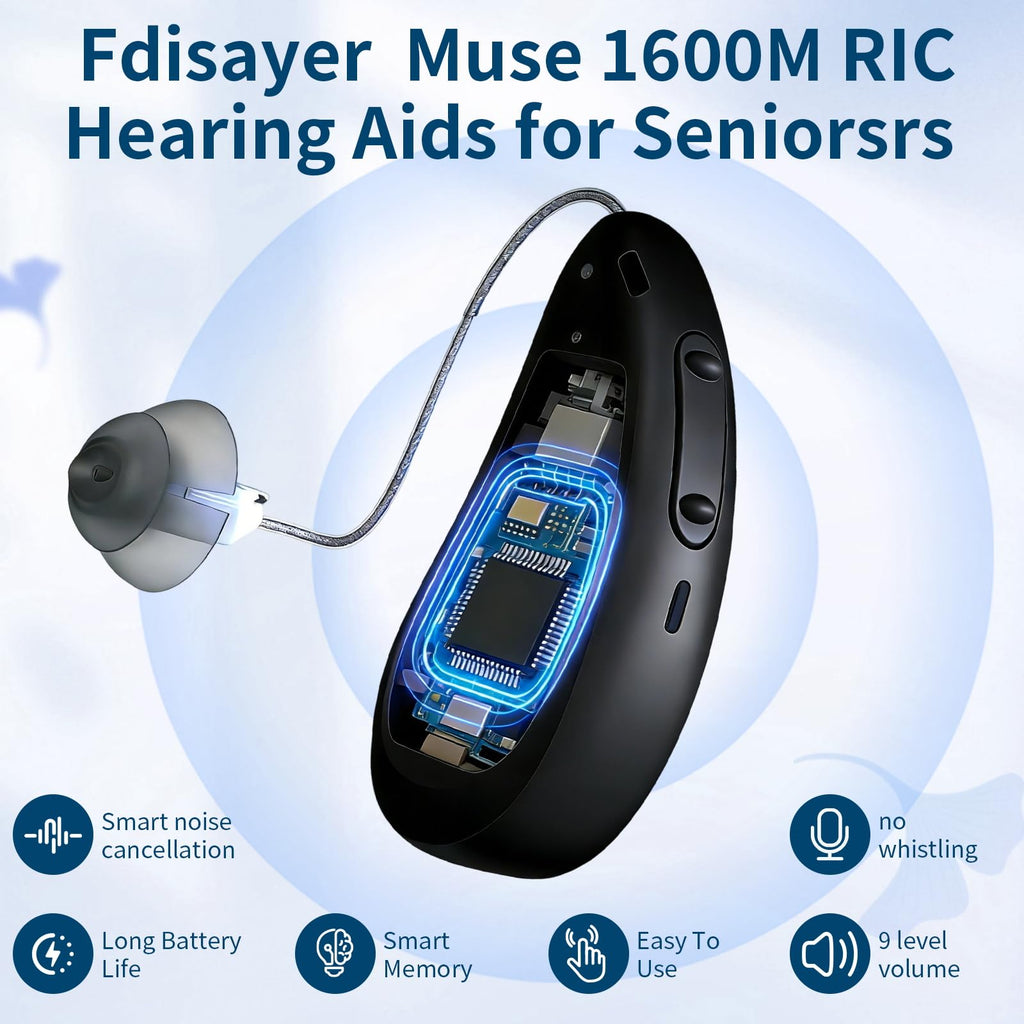 Amplificadores auditivos de sonido claro: audífonos recargables para personas mayores, hasta 21 horas de duración de la batería, reducción de ruido, fácil de usar