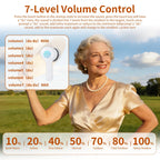 Clear Sound Hearing Aids for Seniors & Adults - Rechargeable Hearing Amplifiers with Noise Cancellation, 7-Level Volume Adjustment & Memory, Comfortable Wearing All Day, 8+ Hours Battery Life