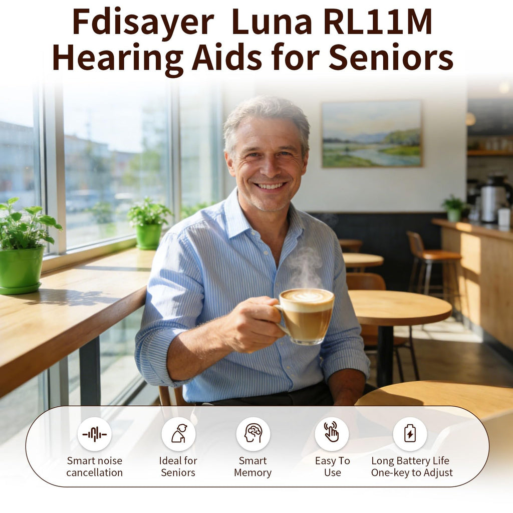 Amplificadores auditivos recargables para personas mayores, audífonos de sonido claro con reducción de ruido y ultra espera las 24 horas