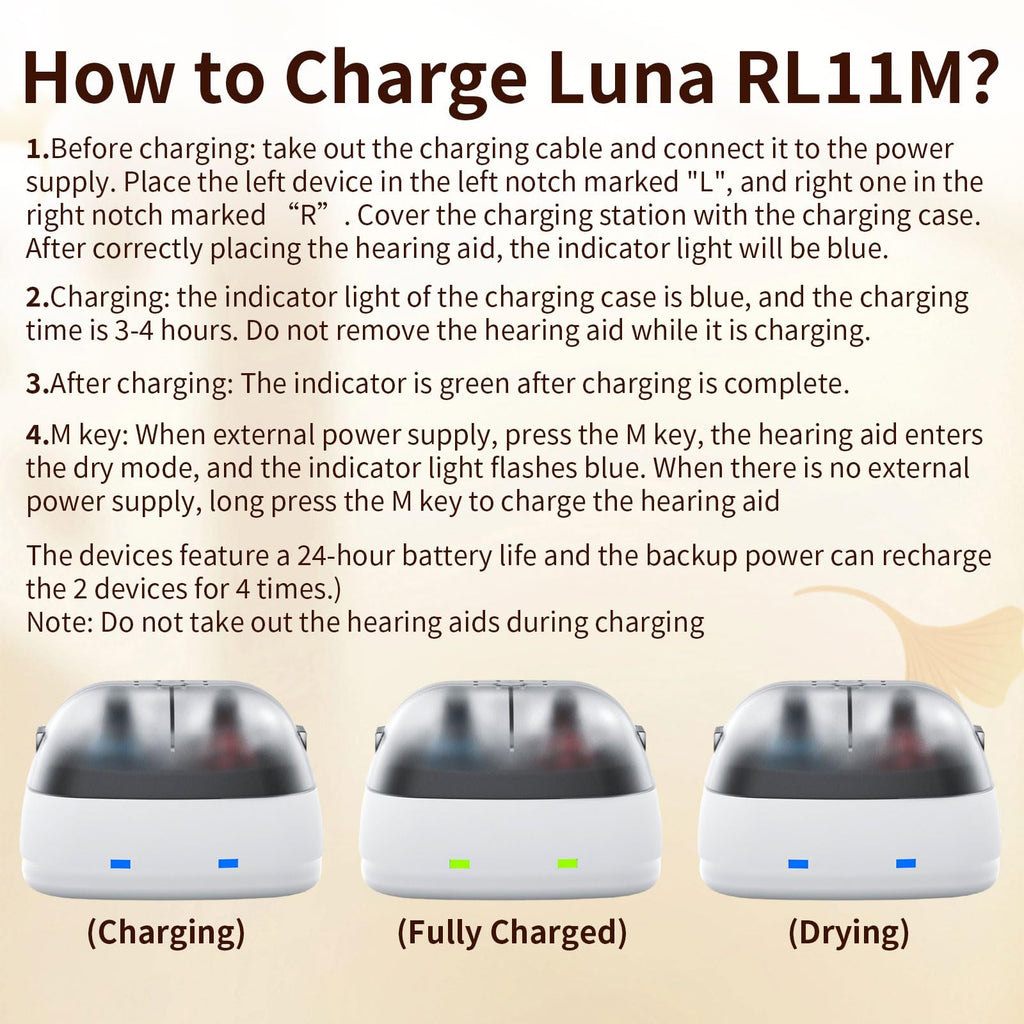 Amplificadores auditivos recargables para personas mayores, audífonos de sonido claro con reducción de ruido y ultra espera las 24 horas