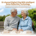 Unsichtbare Hörverstärker, Hörgeräte mit klarem Klang, Geräuschunterdrückung und 4 Modi, Hörgerät für Senioren, einfach zu bedienen 