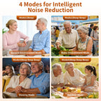 Clear Sound Hearing Aids for Seniors & Adults - Rechargeable Hearing Amplifiers with Noise Cancellation, 7-Level Volume Adjustment & Memory, Comfortable Wearing All Day, 8+ Hours Battery Life