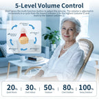 Hearing Aids for Seniors, Clear Sound Hearing Amplifiers for Seniors with Hearing Loss,Intelligent Noise Reduction, Standby 70h,Easy to Use, Comfortable Wearing（White+Red and Blue）